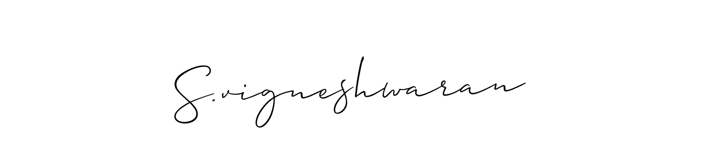 How to Draw S.vigneshwaran signature style? Allison_Script is a latest design signature styles for name S.vigneshwaran. S.vigneshwaran signature style 2 images and pictures png