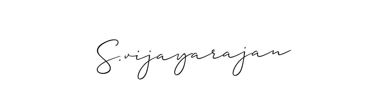 Design your own signature with our free online signature maker. With this signature software, you can create a handwritten (Allison_Script) signature for name S.vijayarajan. S.vijayarajan signature style 2 images and pictures png