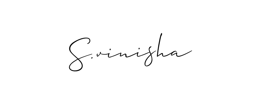 Also You can easily find your signature by using the search form. We will create S.vinisha name handwritten signature images for you free of cost using Allison_Script sign style. S.vinisha signature style 2 images and pictures png