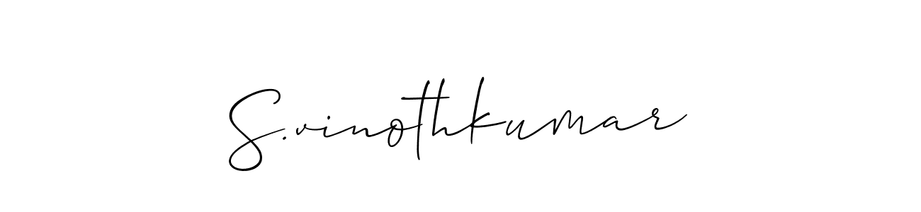 Similarly Allison_Script is the best handwritten signature design. Signature creator online .You can use it as an online autograph creator for name S.vinothkumar. S.vinothkumar signature style 2 images and pictures png