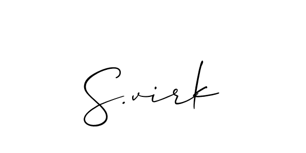 You should practise on your own different ways (Allison_Script) to write your name (S.virk) in signature. don't let someone else do it for you. S.virk signature style 2 images and pictures png