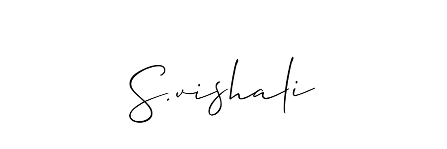 How to make S.vishali signature? Allison_Script is a professional autograph style. Create handwritten signature for S.vishali name. S.vishali signature style 2 images and pictures png