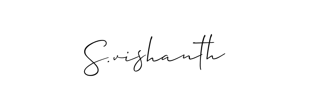 You can use this online signature creator to create a handwritten signature for the name S.vishanth. This is the best online autograph maker. S.vishanth signature style 2 images and pictures png