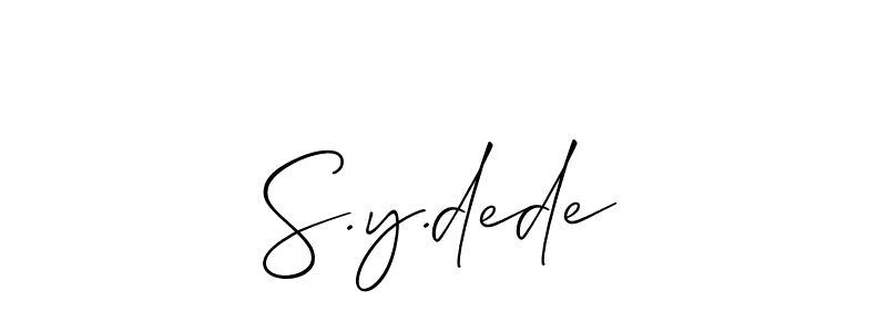 This is the best signature style for the S.y.dede name. Also you like these signature font (Allison_Script). Mix name signature. S.y.dede signature style 2 images and pictures png