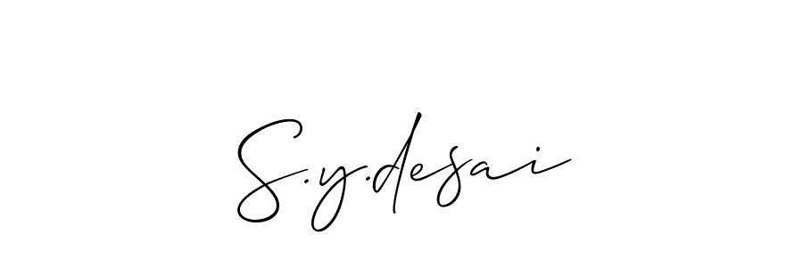 S.y.desai stylish signature style. Best Handwritten Sign (Allison_Script) for my name. Handwritten Signature Collection Ideas for my name S.y.desai. S.y.desai signature style 2 images and pictures png