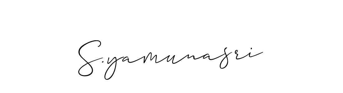 Design your own signature with our free online signature maker. With this signature software, you can create a handwritten (Allison_Script) signature for name S.yamunasri. S.yamunasri signature style 2 images and pictures png