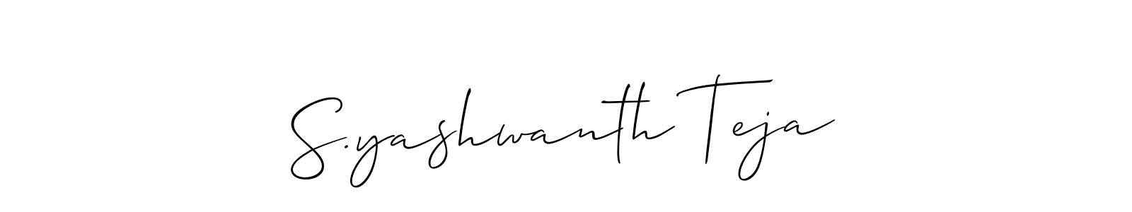 How to make S.yashwanth Teja signature? Allison_Script is a professional autograph style. Create handwritten signature for S.yashwanth Teja name. S.yashwanth Teja signature style 2 images and pictures png