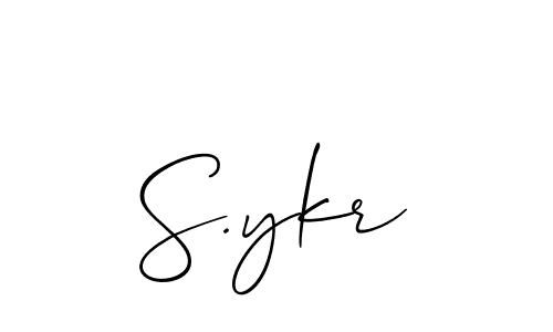 It looks lik you need a new signature style for name S.ykr. Design unique handwritten (Allison_Script) signature with our free signature maker in just a few clicks. S.ykr signature style 2 images and pictures png