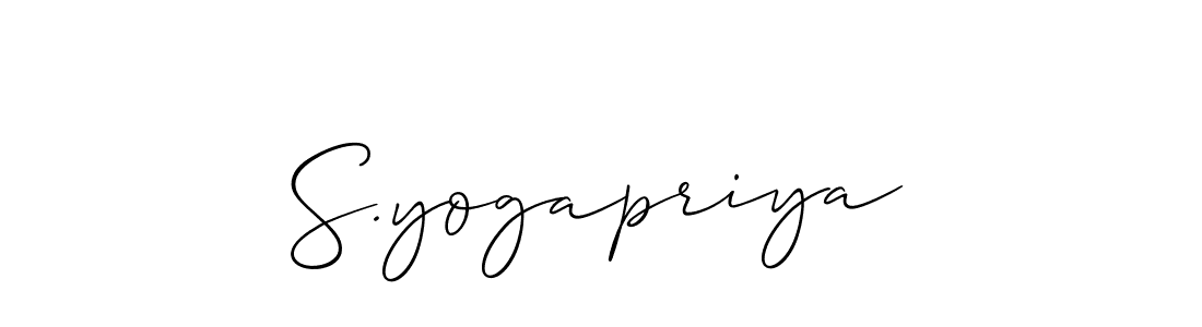 Also we have S.yogapriya name is the best signature style. Create professional handwritten signature collection using Allison_Script autograph style. S.yogapriya signature style 2 images and pictures png