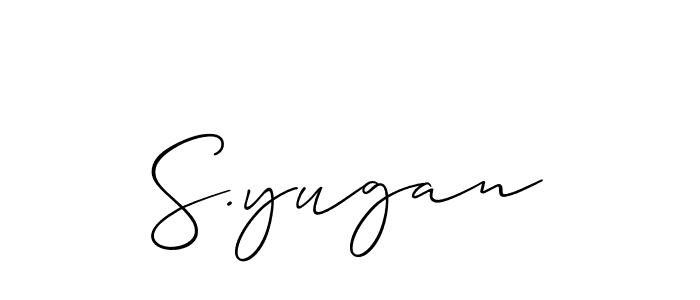 How to make S.yugan name signature. Use Allison_Script style for creating short signs online. This is the latest handwritten sign. S.yugan signature style 2 images and pictures png
