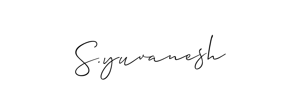 Also You can easily find your signature by using the search form. We will create S.yuvanesh name handwritten signature images for you free of cost using Allison_Script sign style. S.yuvanesh signature style 2 images and pictures png