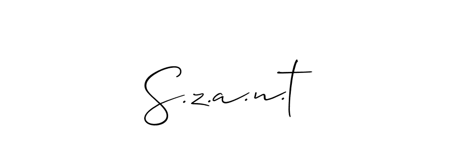 Make a short S.z.a.n.t signature style. Manage your documents anywhere anytime using Allison_Script. Create and add eSignatures, submit forms, share and send files easily. S.z.a.n.t signature style 2 images and pictures png