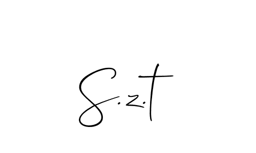 Check out images of Autograph of S.z.t name. Actor S.z.t Signature Style. Allison_Script is a professional sign style online. S.z.t signature style 2 images and pictures png