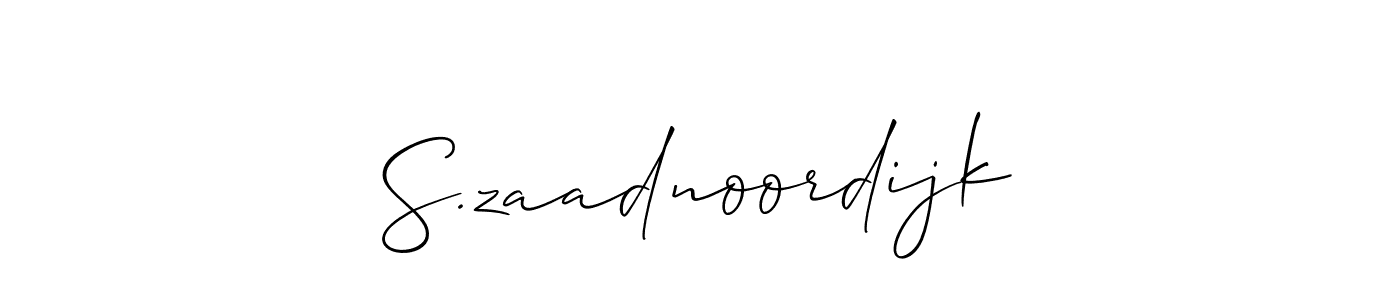 How to make S.zaadnoordijk signature? Allison_Script is a professional autograph style. Create handwritten signature for S.zaadnoordijk name. S.zaadnoordijk signature style 2 images and pictures png