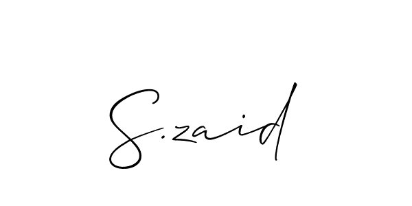 How to Draw S.zaid signature style? Allison_Script is a latest design signature styles for name S.zaid. S.zaid signature style 2 images and pictures png