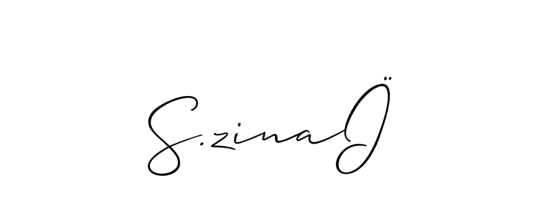 This is the best signature style for the S.zinaÏ name. Also you like these signature font (Allison_Script). Mix name signature. S.zinaÏ signature style 2 images and pictures png