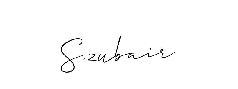 How to Draw S.zubair signature style? Allison_Script is a latest design signature styles for name S.zubair. S.zubair signature style 2 images and pictures png