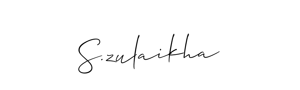Once you've used our free online signature maker to create your best signature Allison_Script style, it's time to enjoy all of the benefits that S.zulaikha name signing documents. S.zulaikha signature style 2 images and pictures png