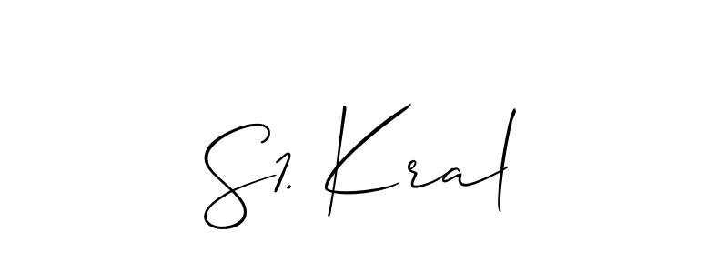 You can use this online signature creator to create a handwritten signature for the name S1. Kral. This is the best online autograph maker. S1. Kral signature style 2 images and pictures png