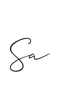 Also we have Sa name is the best signature style. Create professional handwritten signature collection using Allison_Script autograph style. Sa signature style 2 images and pictures png