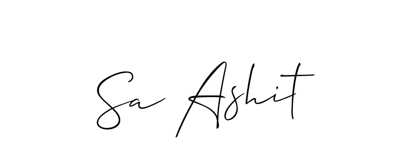 Sa Ashit stylish signature style. Best Handwritten Sign (Allison_Script) for my name. Handwritten Signature Collection Ideas for my name Sa Ashit. Sa Ashit signature style 2 images and pictures png