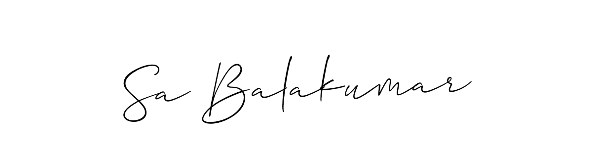 It looks lik you need a new signature style for name Sa Balakumar. Design unique handwritten (Allison_Script) signature with our free signature maker in just a few clicks. Sa Balakumar signature style 2 images and pictures png