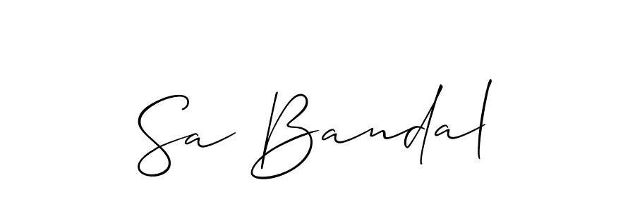 if you are searching for the best signature style for your name Sa Bandal. so please give up your signature search. here we have designed multiple signature styles  using Allison_Script. Sa Bandal signature style 2 images and pictures png