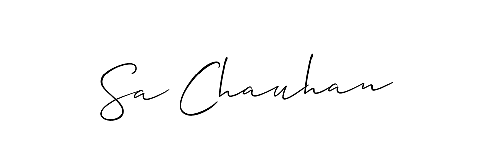 Use a signature maker to create a handwritten signature online. With this signature software, you can design (Allison_Script) your own signature for name Sa Chauhan. Sa Chauhan signature style 2 images and pictures png