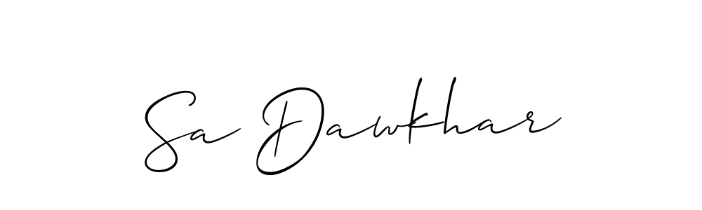 How to Draw Sa Dawkhar signature style? Allison_Script is a latest design signature styles for name Sa Dawkhar. Sa Dawkhar signature style 2 images and pictures png