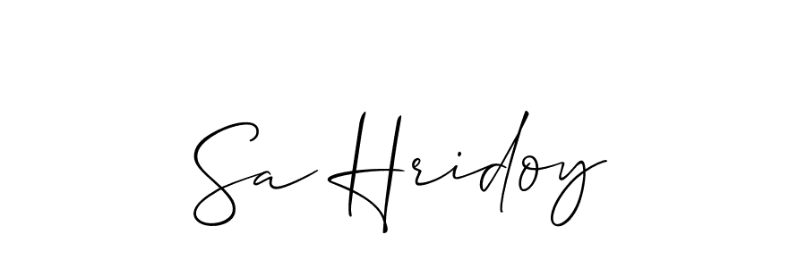 How to Draw Sa Hridoy signature style? Allison_Script is a latest design signature styles for name Sa Hridoy. Sa Hridoy signature style 2 images and pictures png