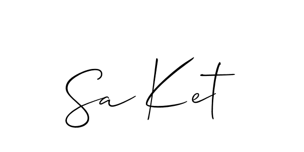 Design your own signature with our free online signature maker. With this signature software, you can create a handwritten (Allison_Script) signature for name Sa Ket. Sa Ket signature style 2 images and pictures png