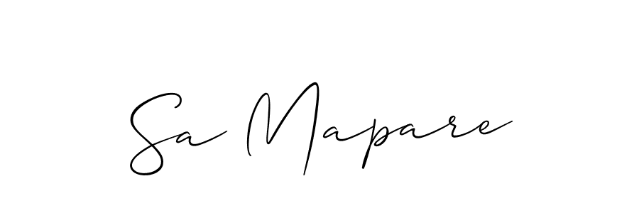 Create a beautiful signature design for name Sa Mapare. With this signature (Allison_Script) fonts, you can make a handwritten signature for free. Sa Mapare signature style 2 images and pictures png