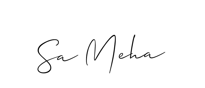 Best and Professional Signature Style for Sa Meha. Allison_Script Best Signature Style Collection. Sa Meha signature style 2 images and pictures png