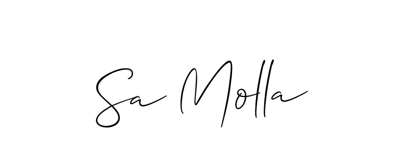 Use a signature maker to create a handwritten signature online. With this signature software, you can design (Allison_Script) your own signature for name Sa Molla. Sa Molla signature style 2 images and pictures png