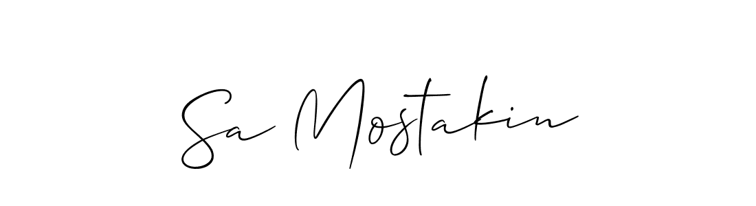 Also we have Sa Mostakin name is the best signature style. Create professional handwritten signature collection using Allison_Script autograph style. Sa Mostakin signature style 2 images and pictures png