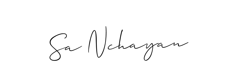 You can use this online signature creator to create a handwritten signature for the name Sa Nchayan. This is the best online autograph maker. Sa Nchayan signature style 2 images and pictures png