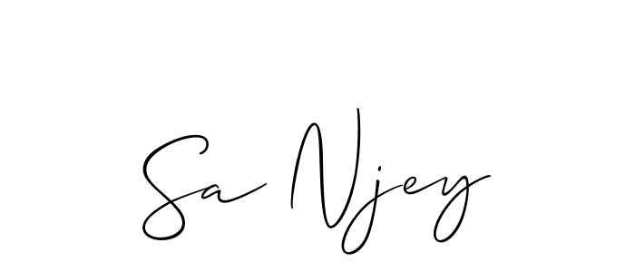 Best and Professional Signature Style for Sa Njey. Allison_Script Best Signature Style Collection. Sa Njey signature style 2 images and pictures png