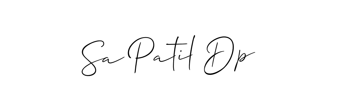 How to make Sa Patil Dp name signature. Use Allison_Script style for creating short signs online. This is the latest handwritten sign. Sa Patil Dp signature style 2 images and pictures png