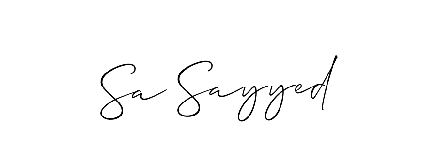 if you are searching for the best signature style for your name Sa Sayyed. so please give up your signature search. here we have designed multiple signature styles  using Allison_Script. Sa Sayyed signature style 2 images and pictures png