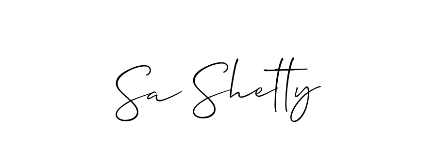 Also we have Sa Shetty name is the best signature style. Create professional handwritten signature collection using Allison_Script autograph style. Sa Shetty signature style 2 images and pictures png