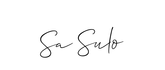 Use a signature maker to create a handwritten signature online. With this signature software, you can design (Allison_Script) your own signature for name Sa Sulo. Sa Sulo signature style 2 images and pictures png