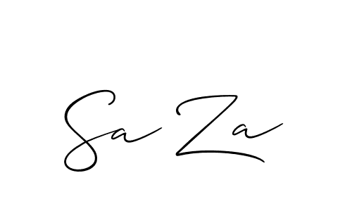 Make a beautiful signature design for name Sa Za. Use this online signature maker to create a handwritten signature for free. Sa Za signature style 2 images and pictures png