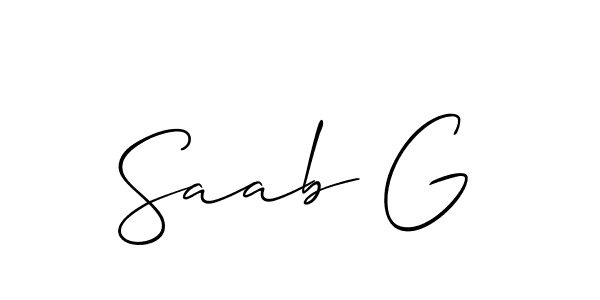 You can use this online signature creator to create a handwritten signature for the name Saab G. This is the best online autograph maker. Saab G signature style 2 images and pictures png