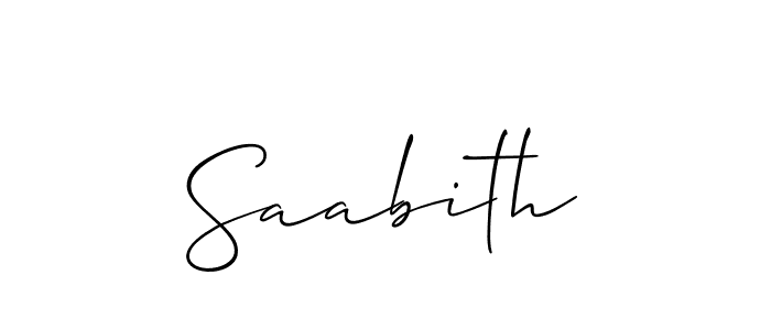 Make a beautiful signature design for name Saabith. With this signature (Allison_Script) style, you can create a handwritten signature for free. Saabith signature style 2 images and pictures png