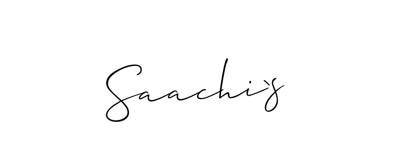 Also we have Saachi`s name is the best signature style. Create professional handwritten signature collection using Allison_Script autograph style. Saachi`s signature style 2 images and pictures png