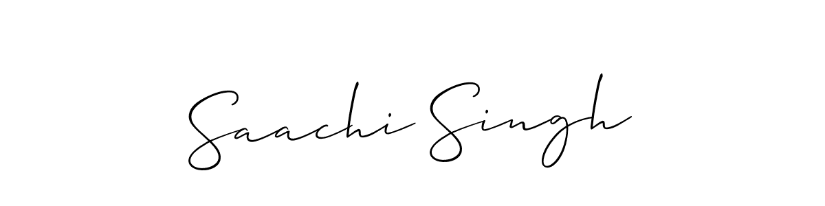 Create a beautiful signature design for name Saachi Singh. With this signature (Allison_Script) fonts, you can make a handwritten signature for free. Saachi Singh signature style 2 images and pictures png