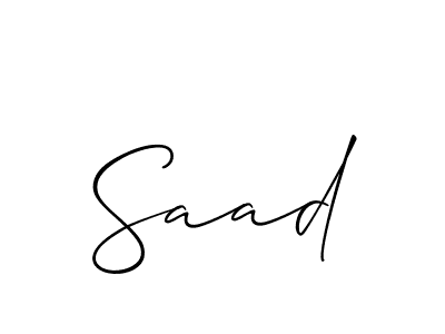 Design your own signature with our free online signature maker. With this signature software, you can create a handwritten (Allison_Script) signature for name Saad. Saad signature style 2 images and pictures png