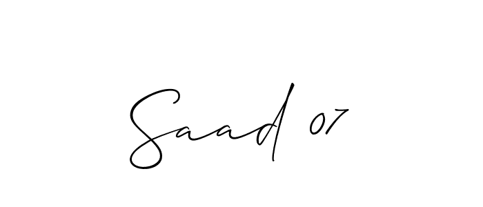 How to Draw Saad 07 signature style? Allison_Script is a latest design signature styles for name Saad 07. Saad 07 signature style 2 images and pictures png