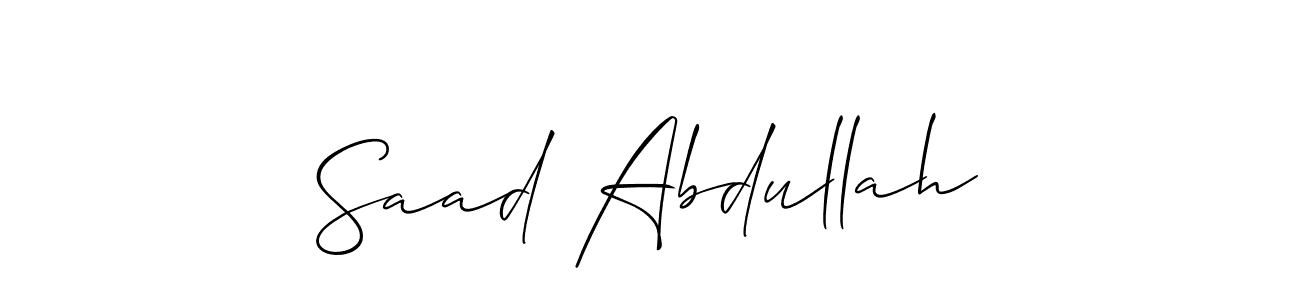 It looks lik you need a new signature style for name Saad Abdullah. Design unique handwritten (Allison_Script) signature with our free signature maker in just a few clicks. Saad Abdullah signature style 2 images and pictures png