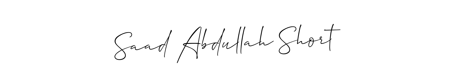 You should practise on your own different ways (Allison_Script) to write your name (Saad Abdullah Short) in signature. don't let someone else do it for you. Saad Abdullah Short signature style 2 images and pictures png